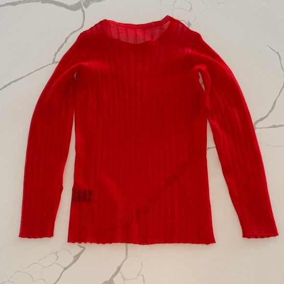 Alexander Wang red ribbed top - Picture 2 of 7